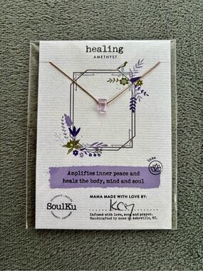 SoulKu Amethyst Refined Healing Necklace